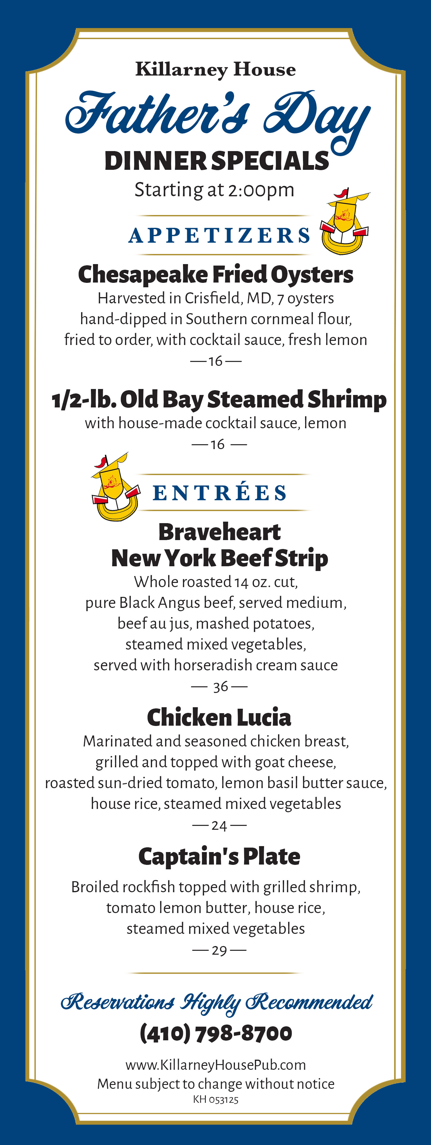 DinnerSpecials FathersDay2025KH LTR2UP 053125 WEB