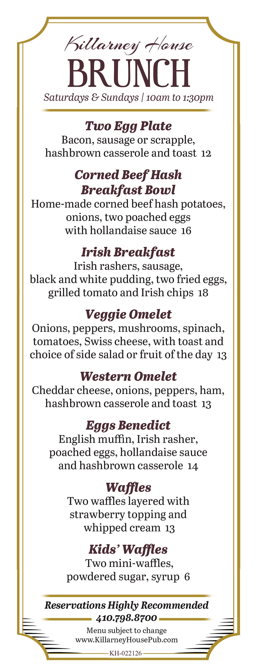 KH BRUNCH MENU 051624