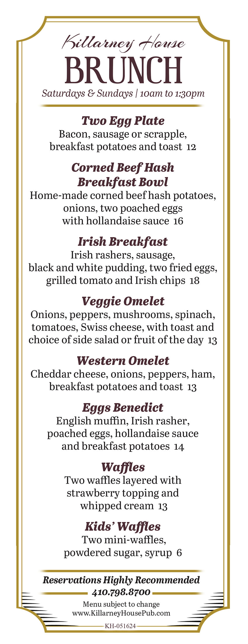 KH BRUNCH MENU 051624